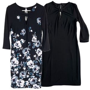 Reversible White House Black Market Floral To Black Midi Dress Women’s XXSP